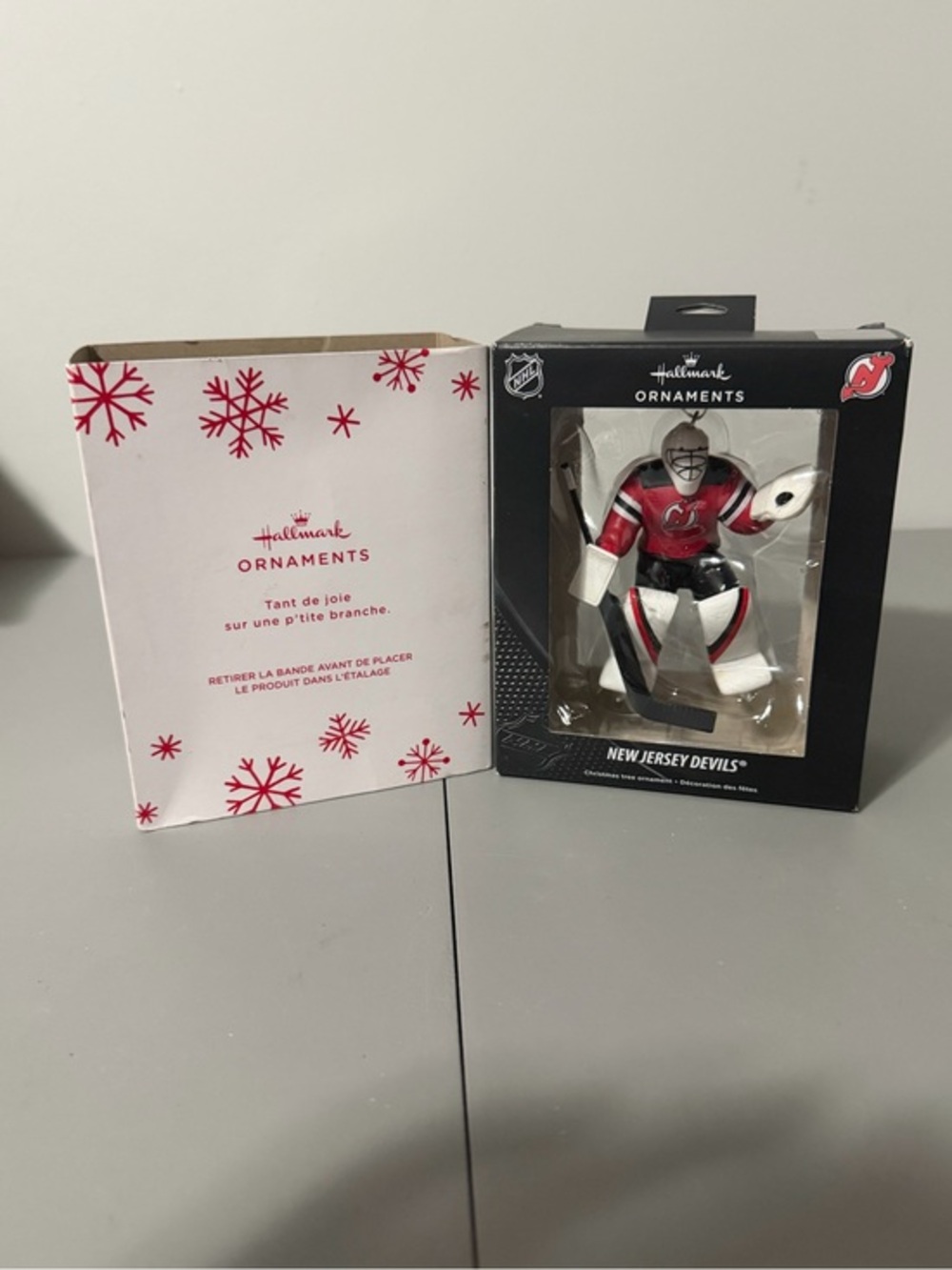 Hallmark New Jersey Devils Goalie Ornament - Red, Black, White